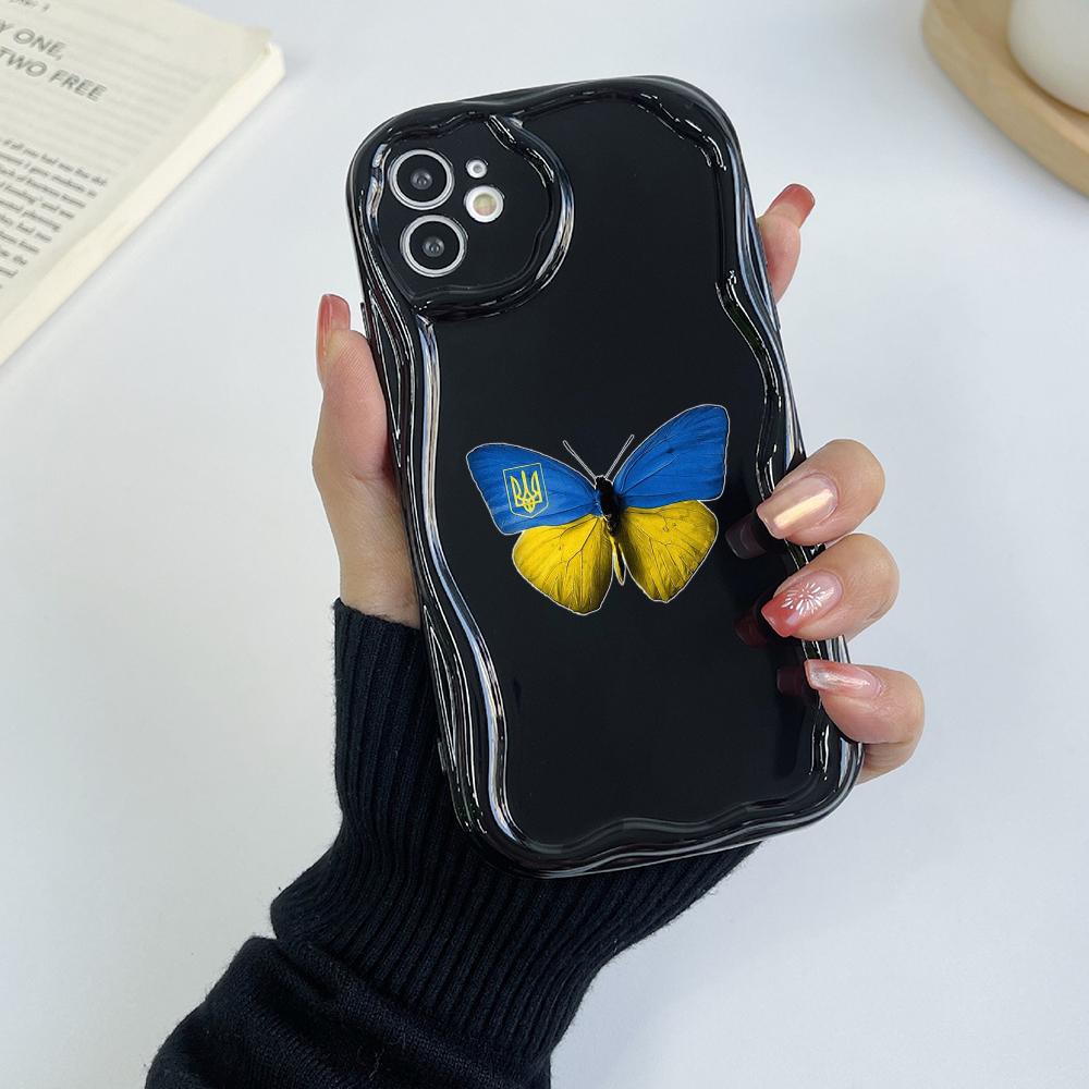 

N74 Butterflies and love Soft Wavy Phone Case для Samsung A54 A34 A13 A14 S23 S24 Ultra Xiaomi Redmi Note 13 Realme Infinix Protective Bumper Cover Realme C67 4G