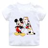 Mickey Mouse A-Z Alphabet Print Kids Cotton T-Shirt Girls Boys T-Shirt Summer Children’s Top