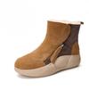 Winter Round Toe Platform Booties Fleece-lined Woman Shoes Y2k Comfortable and Elegant Footwear Sale Padded Snow Boots for Women