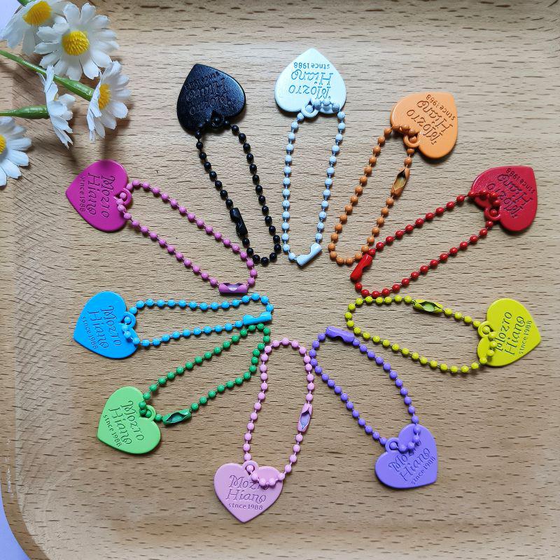 Bonbonfarbenes doppelseitiges Liebesanhänger Perlenketten Schlüsselanhänger - Kreatives DIY-Accessoire