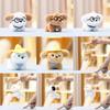 Dog Glasses Cute Plush Toy Keychain Animal Stuffed Doll Backpack Gift Pendant