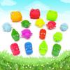 5Pcs Cute Squishy Fluffy Elephant Squeeze Fidget Cartoon Animal Sensory Ball TPR Squishy Turtle Hippo Children Anti-Anxiety Toy