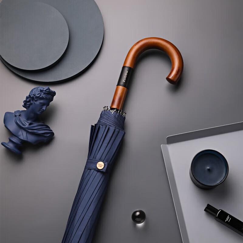 ZUODU Men s Semi-Automatic Straight Umbrella