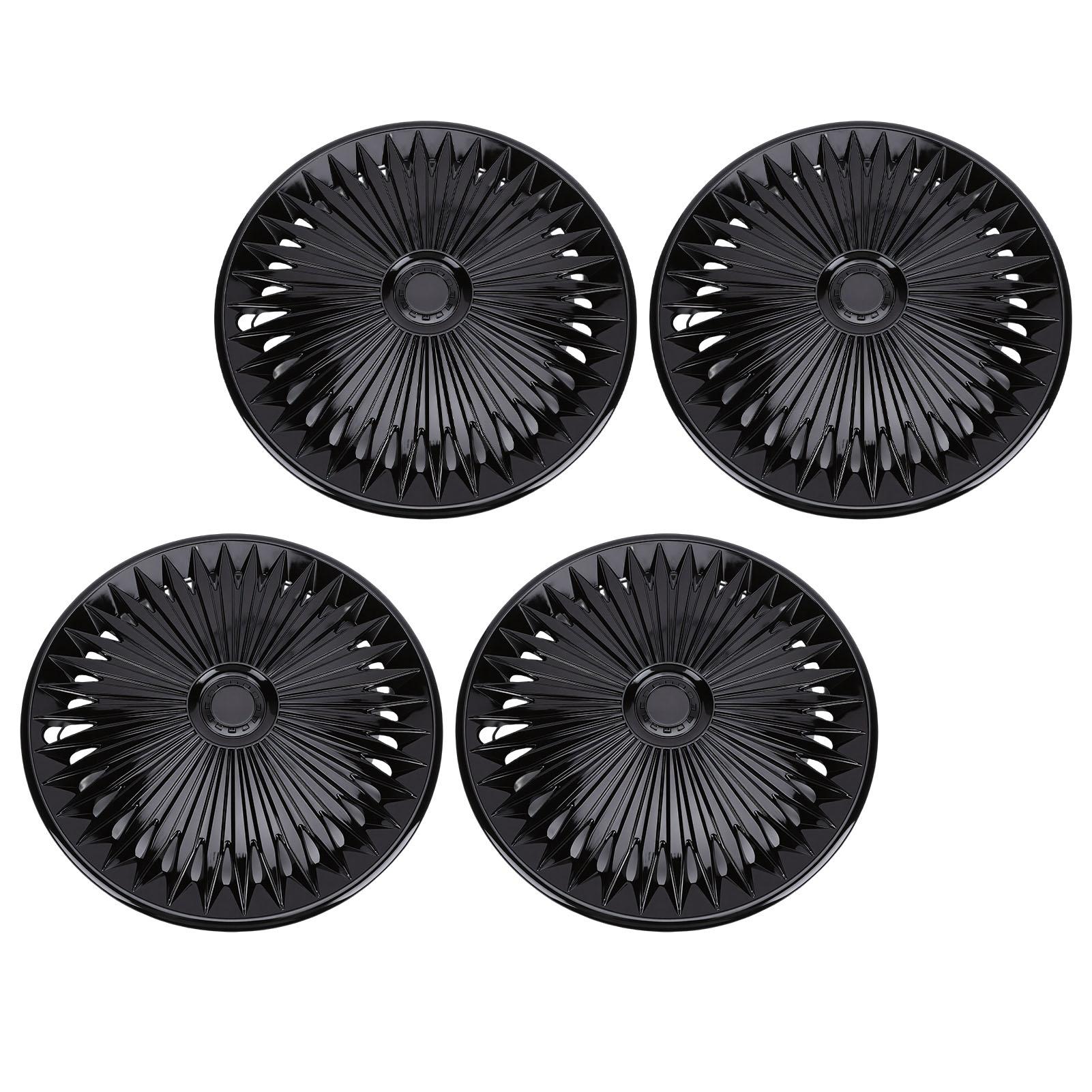 

4PCS R14 Hub Caps 14 Inch ABS Stylish Wheel Rim Cover Hubcap Replacement for Ford Fiesta Escort Black чёрный