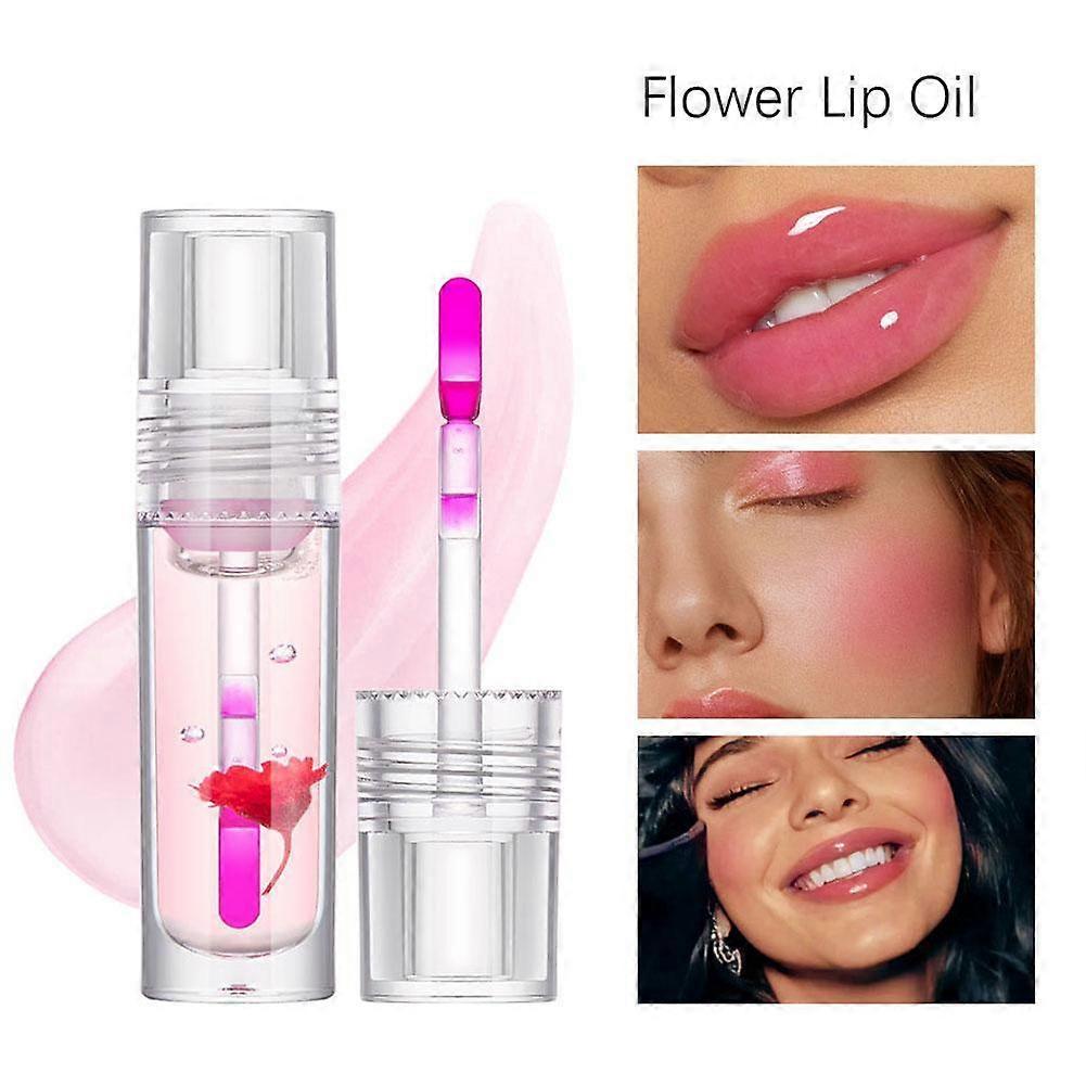 Warm Lip Oil Moisturizing and Moisturizing Lip Oil Pudding Lip Flower Lip Oil