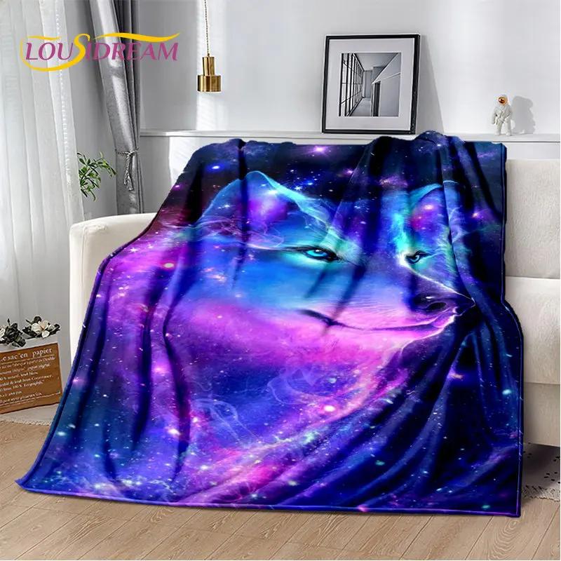 3D-Cartoon-Tiger, Wolf, Löwe, Leopard, Tier, Plüschdecke, Flanelldecke, Überwurf, Decke für Wohnzimmer, Schlafzimmer, Bett, Sofa, Picknick