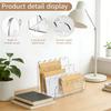 3 Compartment Acrylic File Holder Clear Mail Sorter Desk Organizer Vertical Letter Document Divider Holder Office Storage Rack