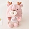 Cute Winter Warm Kids Girl Boys Baby Hats Fleece Wool Hemming Caps With Ball Solid Wool Ear Protection Hats Soft Newborn Bonnet