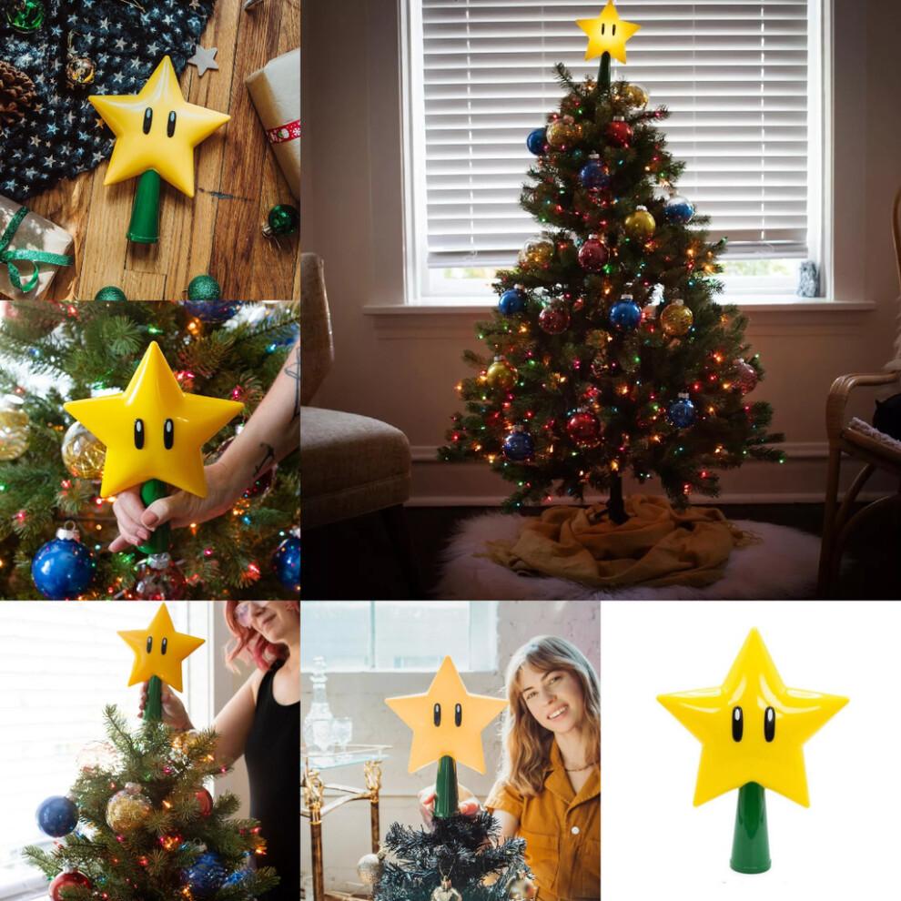Super Mario Bros Star Light Up Holiday Weihnachtsbaum Topper Deko Party Lampe