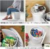 JEJ Astage Fermat Bucket (20L, Black) - Suitable for sitting, toy storage, and outdoor use. Weight capacity: 150kg. Dimensions: 37cm (W) x 33.5cm (D)
