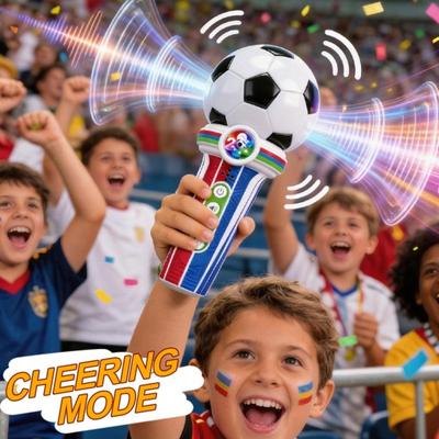 Fußball-Mikrofon Spielzeug Weltmeisterschaft-Thema Benutzerdefinierter Sprachrekorder Stadion Jubelgeräusch Spielzeug Spaß