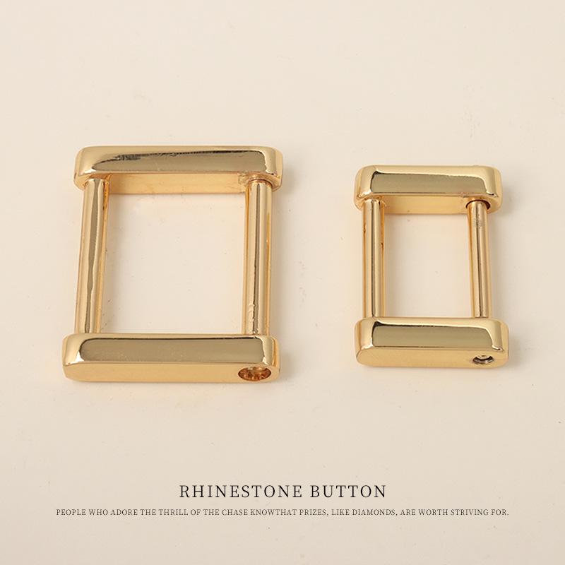 

High-End Detachable Bag Strap Hardware: Square, Cross-Shaped, Lock, Snap, and Adjustment Buckles with Screws.