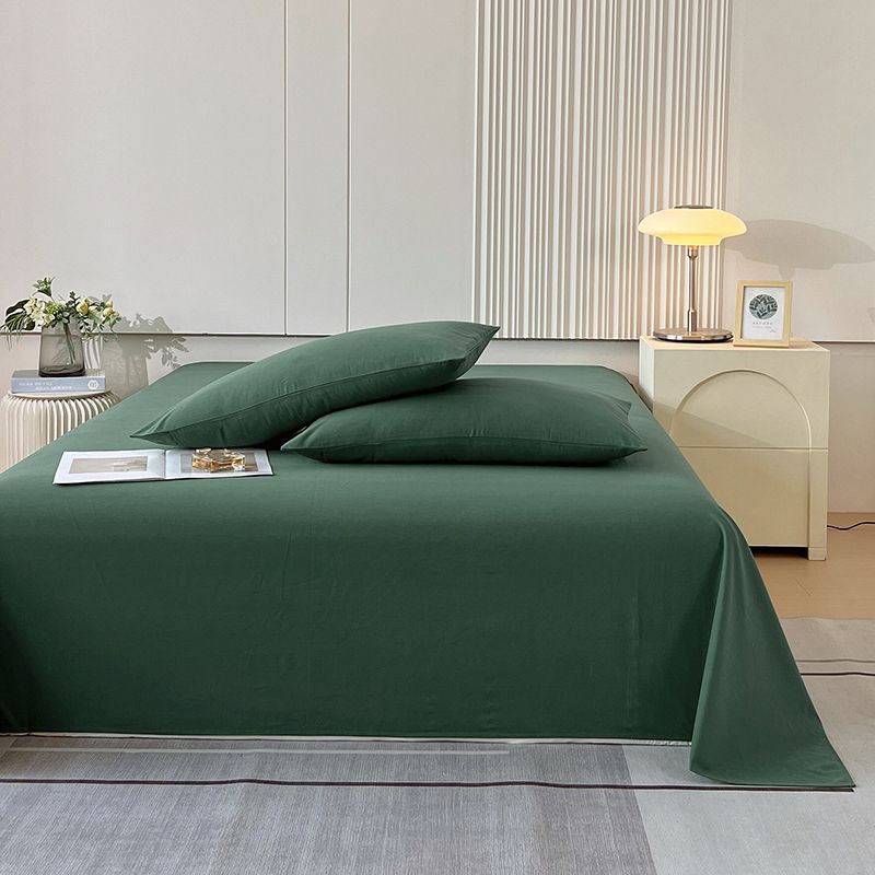 Bed Sheet Ins Style Thickened Solid Color Machine Washable Bedding