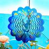 T02C!3D Windmolen Cetacee 12 Inch Tuin Laser Gesneden Hangende Windmolens Metaal Kinetische Tuin Art Deco Binnen/Buiten Decor Duur