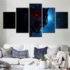 5 Pieces Canvas Decorative Wall Pictures Animals  Black Wolf Wallpaper Home Decor Living Room Pster Painting And Print Artwork No Frame
