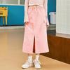 MOUKYUN Women Casual Elastic Waist Loose Long Skirts