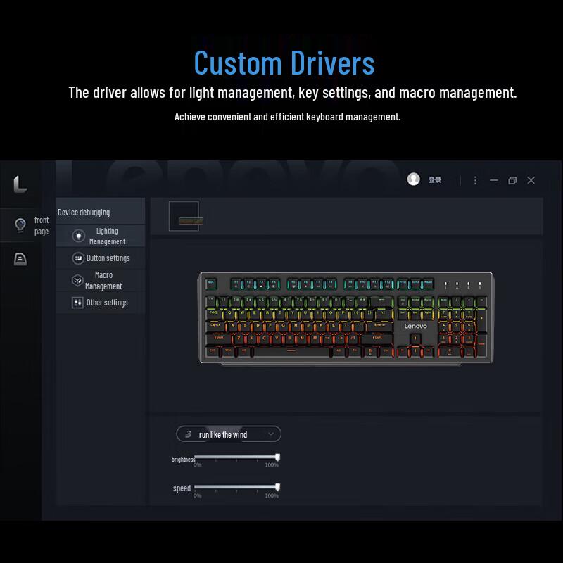 Lenovo GK20L Teclado Mecânico para Jogos RGB com 104 Teclas e Switch Vermelho com Fio