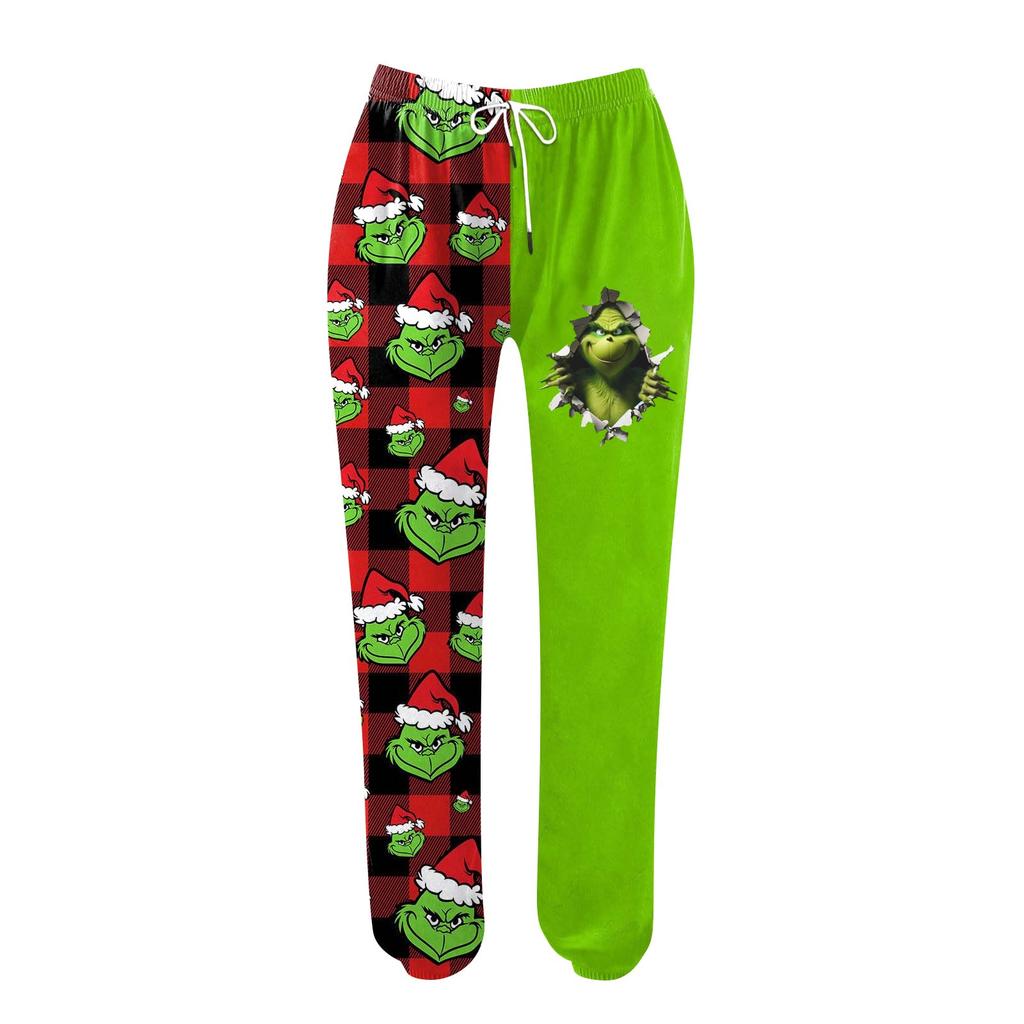 Women's Casual Fashion Christmas Printed Casual Sweatpants Elastic Waist Drawstring Pants