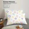 Colored Heart Shape Pattern 3D Printed Bedding Set Simple Style Duvet Cover Set Soft Comfortable Home Polyester Quilt Cover Set