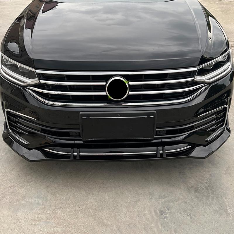 Car Front Bumper Splitter Lip For Volkswagen Tiguan MK2 R Line Facelift 2020 2021 2022 2023 Canard Spoiler Diffuser Body Kits