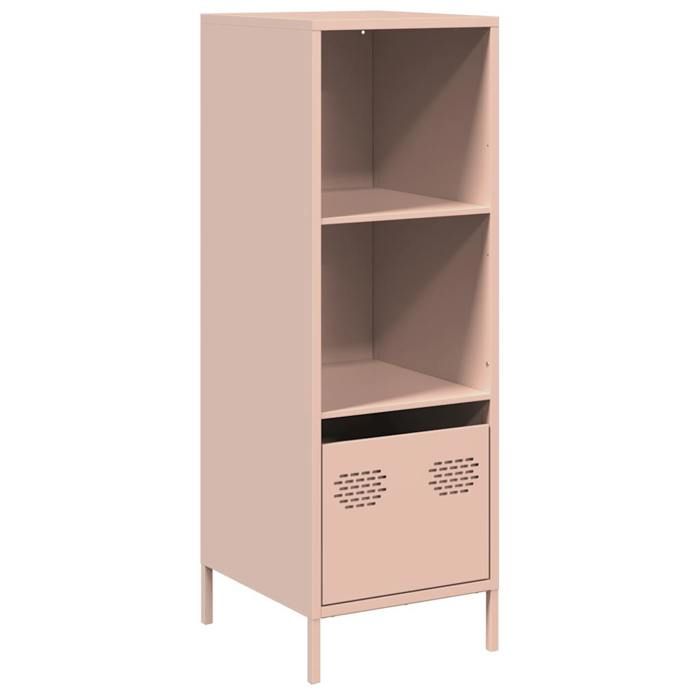 VidaXL Buffet haut rose 35x39x103,5 cm acier, armoire à livres, armoire à livres moderne, étagère à livres, étagère et 851377