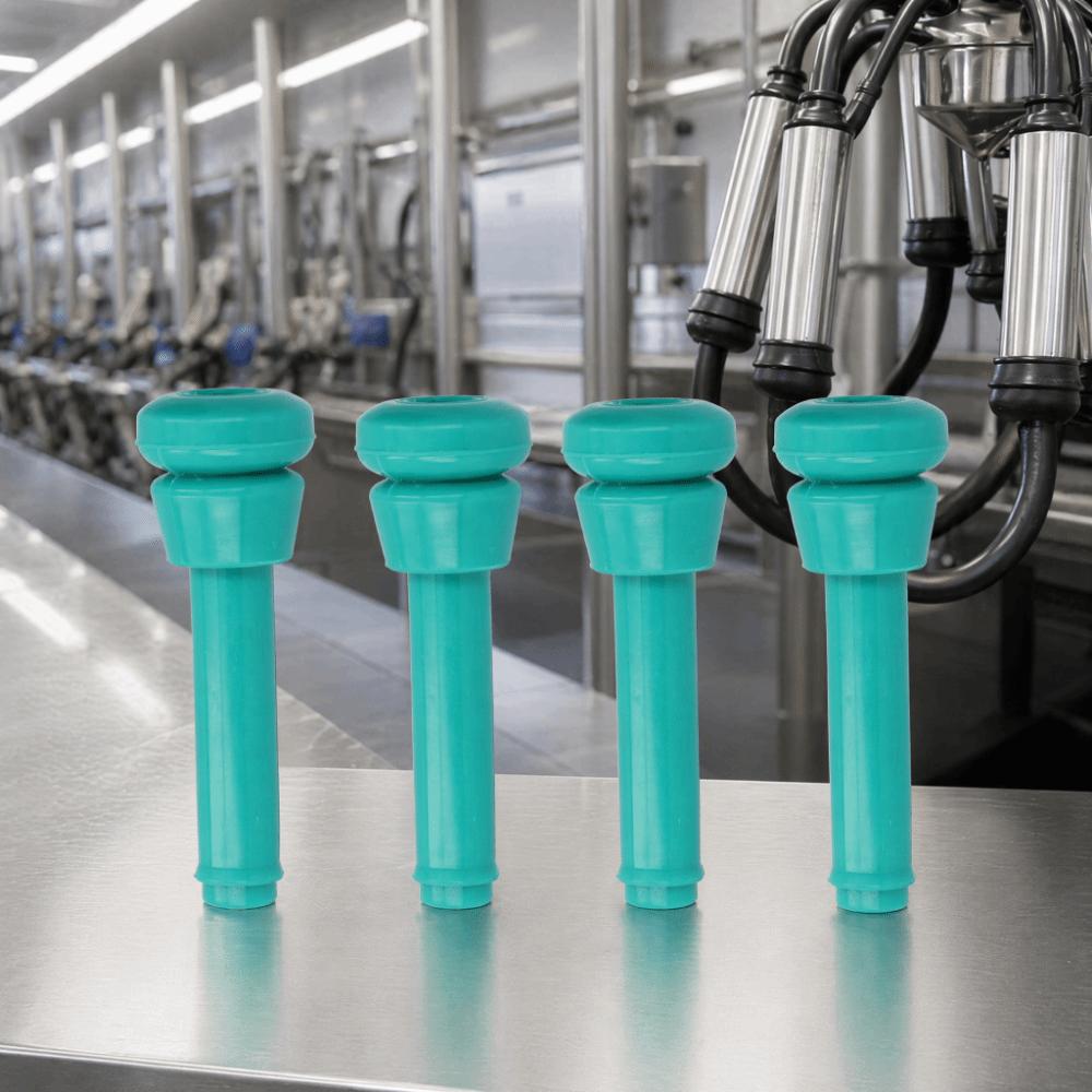 4Pcs Green Teat Cup Liner Food-Grade Silicone Milk Lining Replacement Milking Machine Liner Cattle