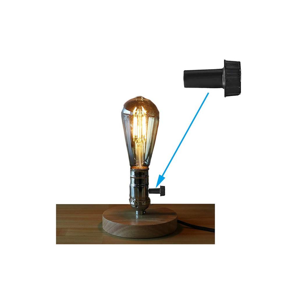 6 Pack On/Off Replacement Light Lamp Turn Switch Knobs, Black