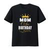 Mom Of The Birthday Queen Girls Bday Party For Her T Shirt Vintage Homme Soft Comfortable Top For Everyday Wear