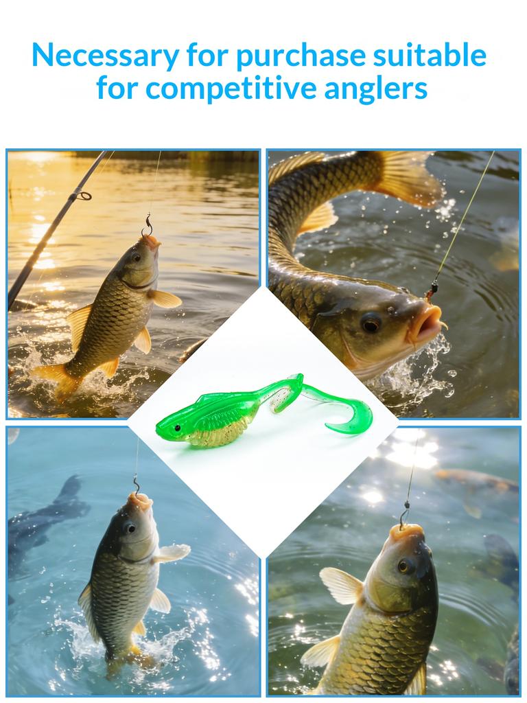 Soft Fishing Lure Ideal for Catching Pike and Zander, Featuring a 60-millimeter Body with Lifelike Swimming Action To Attract Predatory Fish Easily