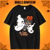Halloween Familj Matchande T-shirts Söta Spöklika Halloween Party T-shirts Pumpatryck Kortärmade Kläder Mode Trend T-shirts