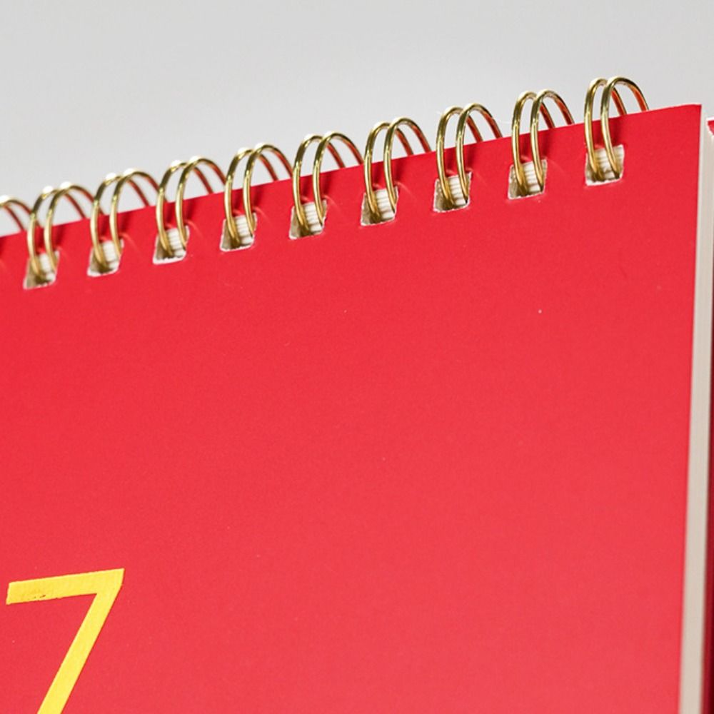 Paper 2027 Desk Calendar Spiral Binding Flip Calendar Durable Academic Planner Office Desk