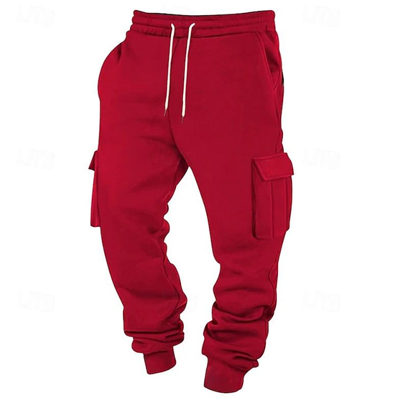 Spring and Autumn new European and American sports casual pants men's sports multi-pocket trousers