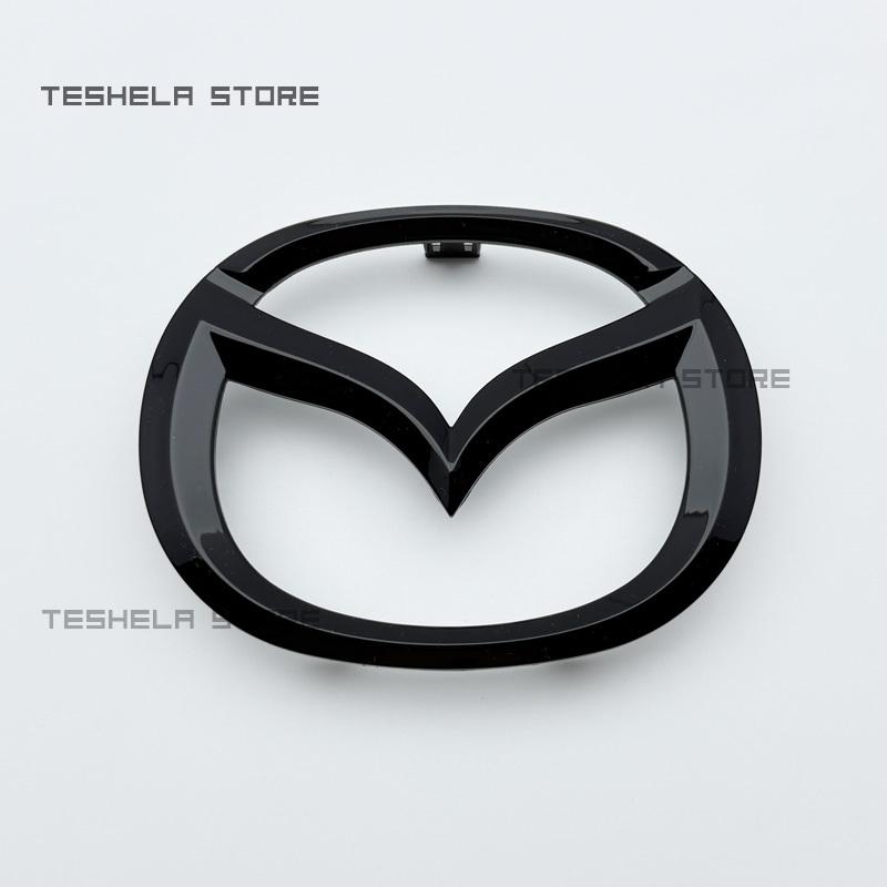 Black Car Front Grille Hood Bonnet Emblem Rear Trunk Badge Logo F Sticker For MAZDA 6 2014-2022 Grille Logo Rear Trunk Sticker