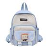 New primary school students backpack women's new large-capacity first and second grade schoolbag simple and fashionable contrasting color backpack