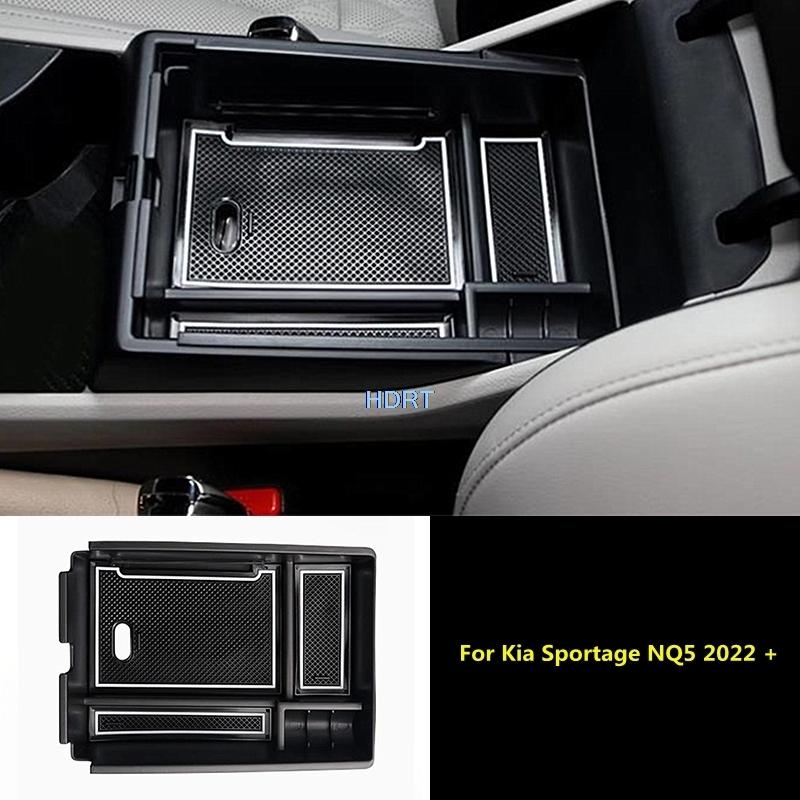 Car Style Armrest Cover Storage Box Frame Slot Gasket Interior Pad Protector Decoration Accessories For Kia Sportage NQ5 +