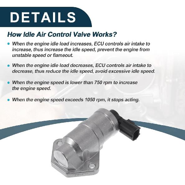 Car Idle Air Control Valve for Ford Explorer Sport 2001-2003, for Ford for Ranger 01-11 Replace No.1F2220660 IACV Idle Motor Idle Air Control Valve
