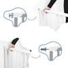Badabulle Deco Pop Safety Barrier - Expandable Barrier for Opening from 63 To 106cm - Screw Fixing, Black