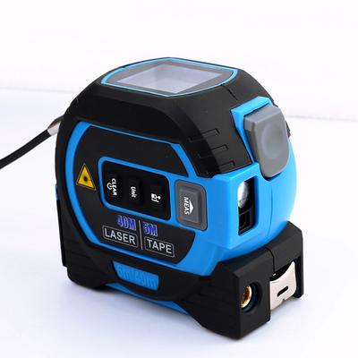 Fita métrica a laser 3 em 1, visor digital multifuncional, medidor de distância a laser de linha cruzada 131/196