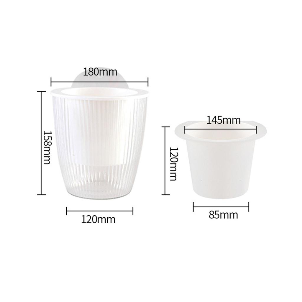 Selbstbewässernde Hängeblumentöpfe Wandmontierte Kunststoff-Topfpflanze Blumentopf Kreativer Hängepflanzgefäß Blumentopf Wanddekoration