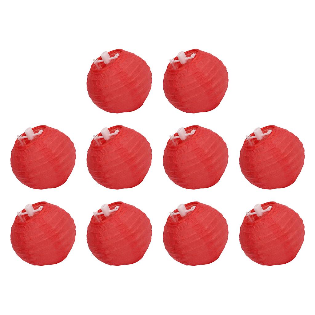 10pcs Paper Lanterns Foldable Round Small Handcrafted Lantern Decoration for Tent RV Courtyard
