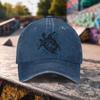 Tribal Turtle Print Washed Baseball Cap Adjustable Outdoor Accessory Unisex Cotton Duckbill Hat