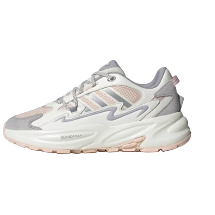 New Adidas Ozwave Anti Slip Wear Resistant Low Top Chunky Sneakers Unisex White Beige JR3191