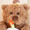 Non-Toxic Cute Bear Stuffed Plush Toy Cartoon Animal Teddy Bear Cake Plushies Cushion Dolls Kids Gifts Happy Baby One Birthday Party Decor