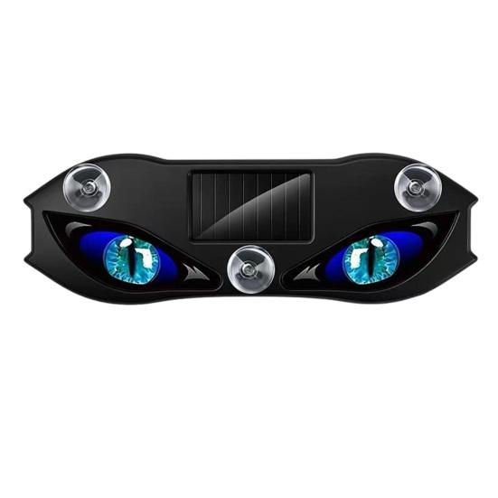 Vehicle Exterior Glow Display Solar Demon Eye Car Window Light, Waterproof Wireless Dynamic Warning Sign with Suction Auto Interior