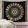 Goth Witchy Skull Wall Tapestry Black White Moth Snake Moon Constellation Mystic Spiritual Teen Room Hanging Cloth Decor