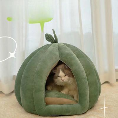 Kedi Yuvası Balkabağı Kış Kapalı Kedi Yatağı Güvenlik Çıkarılabilir ve Yıkanabilir Köpek Evi Sıcaklık Dört Mevsim Evrensel Evcil Hayvan Evi