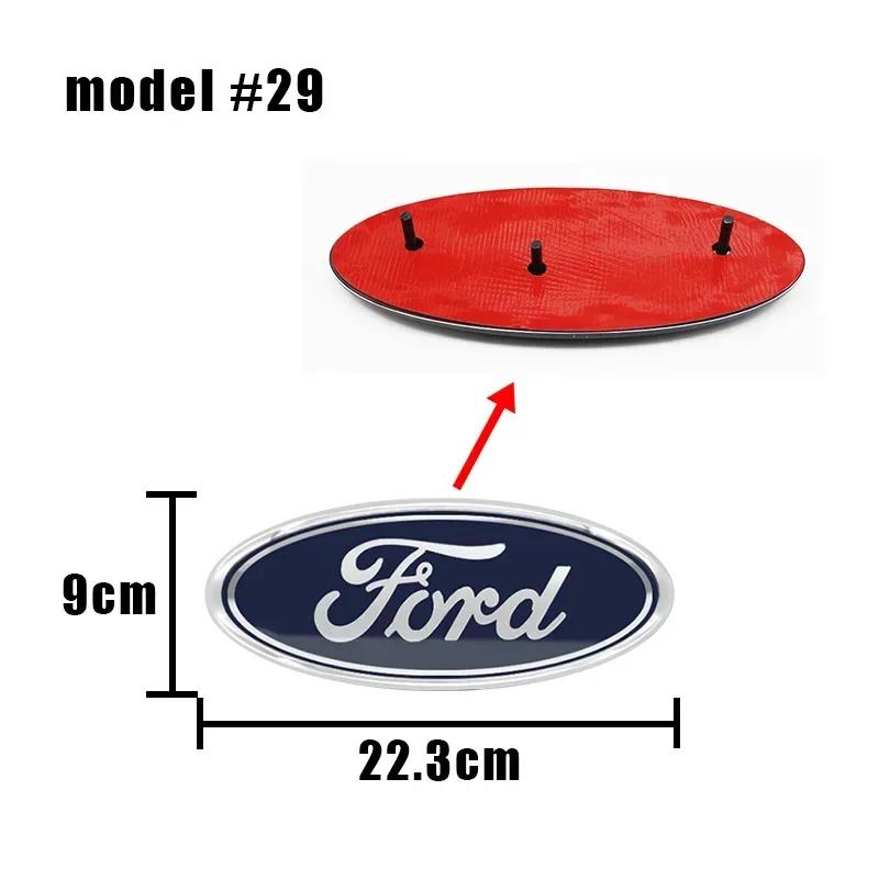 Car Front Head Hood Bonnet Logo Rear Trunk Badge Sticker For Ford Mondeo Focus Fusion MK2 MK4 F150 Emblem Styling XR2