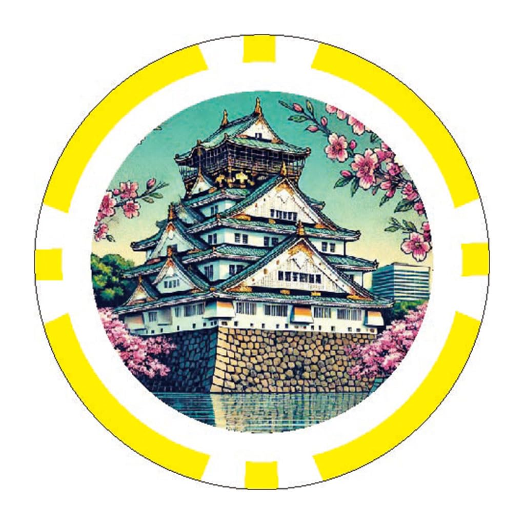 

Фишка для покера Японский пейзажный маркер Башня замка (020)