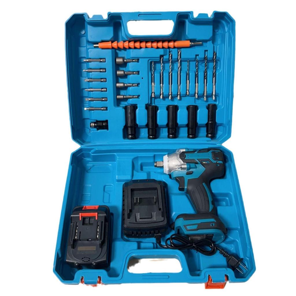 High-Torque Brushless Electric Impact Wrench Set with Lithium Battery for Woodworking & Auto Repair