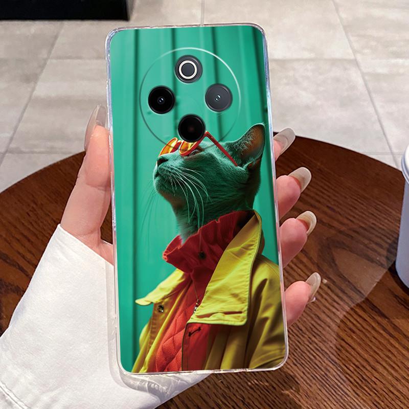 Jelly Casing For Vivo Y300 Pro Y300 Pro+ T4 Capa Clear Silicone Soft TPU Back Cover For Vivo IQOO Z10 Cute Rabbit Cat Phone Case